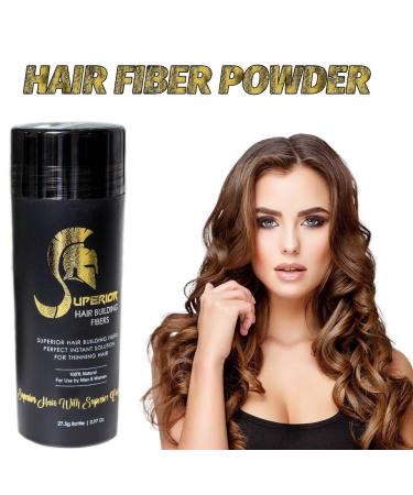 Natural Keratin Hair Fibers for Thinning Hair - Dark Brown 27.5g - Hair Loss Concealer for Men & Women - Buy Online on GoSupps.com
