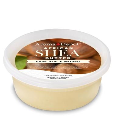 Raw African Shea Butter 8 oz Ivory/White Grade A 100% Pure Natural Unrefined Fresh Moisturizing Ideal for Dry and Cracked Skin. It can be used in Body Hair and Face. - Buy Online on GoSupps.com