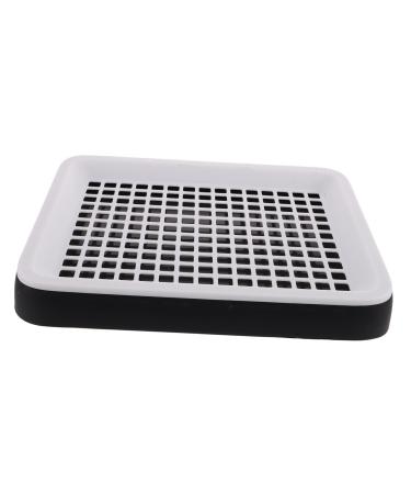 HAPINARY Box Hamster Toilet Bunny Trainer Toilet Plastic Pet Toilet -Fall Bunny Potty Rabbit Training Potty Rabbit Potty Bunny Cage Toilet Small Pet Cage Supply Bunny Pet Toilet 24.5X19.5X3CM Black