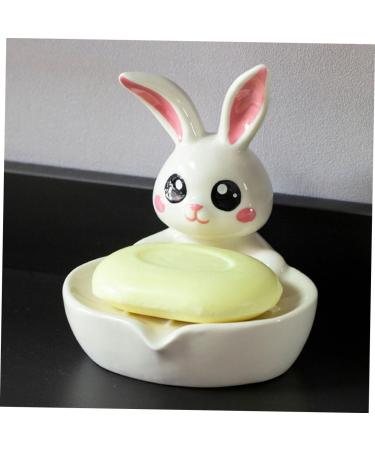 Ciieeo 2pcs Ceramic Soap Dish Bathroom Washing Soap Rack Soap Holder Portable Soap Chinese Soap Bathroom Soap Dish Self-soap Dish Bunny Soap Dish Rabbit Ceramics White Sponge Miss Jewelry - Buy Online on GoSupps.com