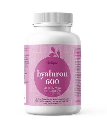 Hyaluronic Acid Supplement 600mg per Capsule (500-700 KDA) - 3 Months Supply - Double Potency 90 Hyaluronic Acid Capsules - Vegan Fermented - Formula with Vitamin C Zinc Copper Selenium D-Biotine