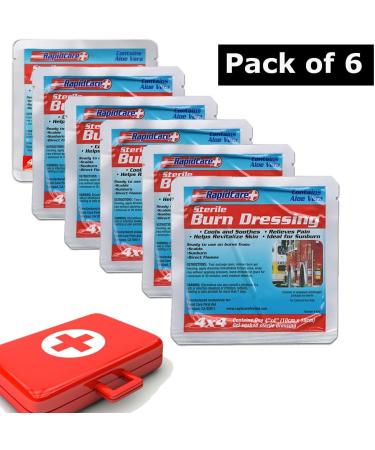 First Aid Burn Dressing - Hydrogel Pads for Soothing Burns & Wounds Aloe Vera 4x4 Pack of 6 International Shipping Available - Buy Online on GoSupps.com