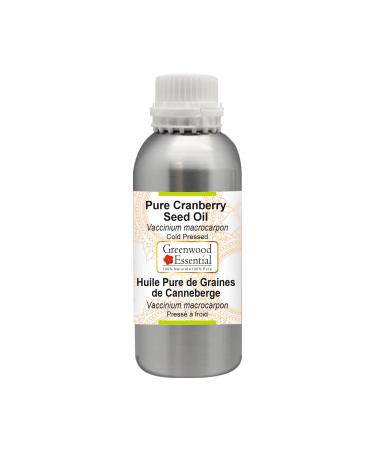 Greenwood essential natural cranberry seed oil (vaccinium macrocarpon) natural therapeutic quality cold -pressed 300ml (10.1 oz)