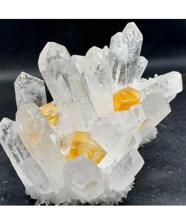 Natural Crystal Rough 500g Natural Quartz White Yellow Crystal Cluster Home Decoration Wedding Decoration Stone Mineral Specimen - Buy Online on GoSupps.com