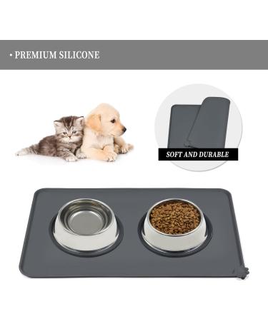 Reopet Silicone Feed Mats for Pets | Waterproof Dog & Cat Mats with Elevated Edges - 60x40 cm (Pack of 1) | International Shipping Available - Buy Online on GoSupps.com