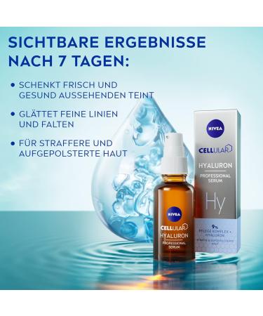 NIVEA Hyaluron Serum (30 ml) moisturizing hyaluron serum anti-wrinkle serum for a fresh and healthy complexion - Buy Online on GoSupps.com