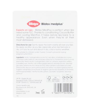 Blistex MedPlus Lip Repair Lip Balm with SPF 15 - 5 Pack | Best Moisturizing Lip Care for Dry Lips | International Shipping Available - Buy Online on GoSupps.com