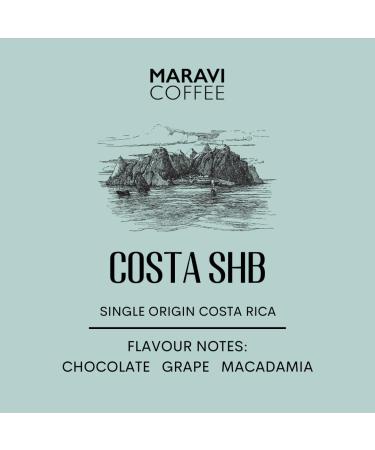 Maravi Speciality Coffee - Costa Rica SHB Arabica Coffee - Whole Beans Medium Roast - Chocolate Grape & Macadamia Notes - Ideal for Cafetiere Brewing - Buy Online on GoSupps.com