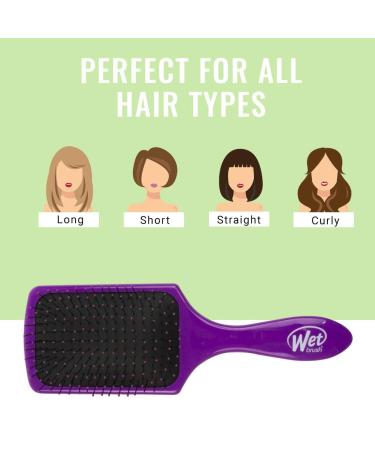 Wet Brush Paddle Detangler Brush - Purple | Effortless Hair Untangling - Buy Online on GoSupps.com