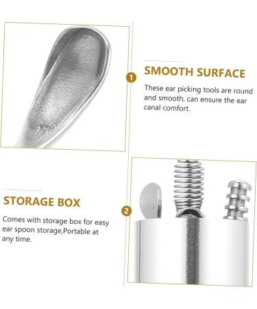 PartyKindom 2sets Sturdy Ear Cleaning Tool Earwax Scoop Earwax Remover Safe Material Compact and Portable - Buy Online on GoSupps.com