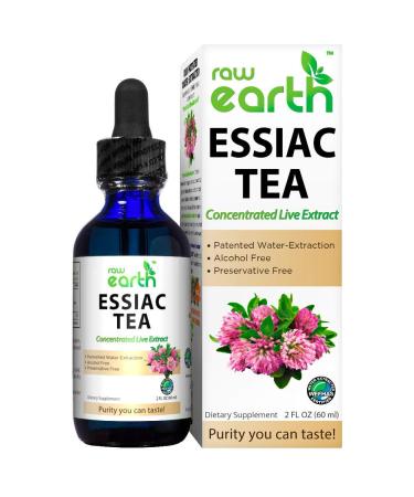 Raw Earth Essiac Tea Extract - 8 Herb Blend - Rene Caisse Recipe - by Optimally Organic - Cold-Water Extracted - 60 Servings - Lymphatic Drainage and Cleanse Support- Citric Acid and Alcohol Free