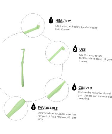 GANAZONO 2 Pcs Pet Single Head Toothbrush Puppy Gentle Toothbrush Dog Toothbrush and Toothpaste Plastic - Buy Online on GoSupps.com