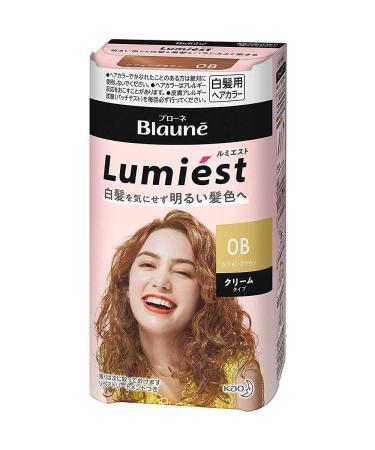 Kao Blaune Lumiest Hair Color For Gray Hair - 0B Chiffon Brown (Green Tea Set)