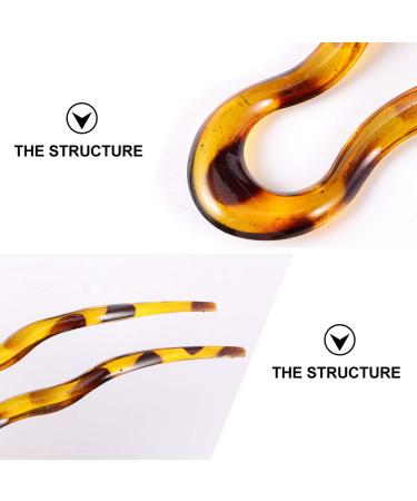 Minkissy U Shape Hair Pins - Tortoiseshell Hair Forks & French Sticks - 3 Pack for Elegant Buns & Hairstyles | International Shipping Available - Buy Online on GoSupps.com