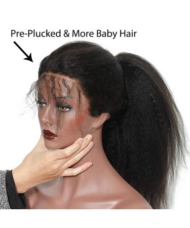 Buy WIGRILS 24 Inch Kinky Straight Synthetic Wig - 100% Virgin Glueless Lace Frontal Hair Wig for Natural Look - Buy Online on GoSupps.com