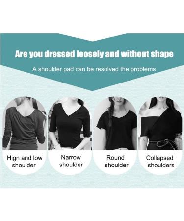 2 Pairs/4 PCS Silicone Shoulder Pads Invisible Breathable Shoulder Pads Ahesive Anti-Slip Shoulder Push-Up Pads for Shoulder Slip Height Enhancer for Womens T-Shirt Suit Clothing (Skin+Black) - Buy Online on GoSupps.com