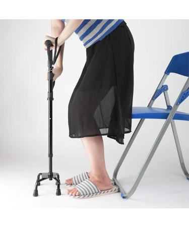 Crutches Aluminum Alloy with Ergonomic Grip 4 Claw Legs Light Adjustable Walking Stick for The Elderly Black Surprise Gift - Buy Online on GoSupps.com