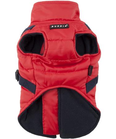 Puppia Mountaineer Winter Dog Coat with Integrated Harness | Waterproof, Warm Fleece, No Pull Design | Red | Small & Medium Sizes - Buy Online on GoSupps.com