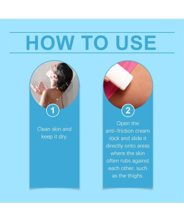  Gwtdtoad Anti-chafing cream stick for thighs - Anti-chafing cream - Anti-chafing balm - Anti-chafing stick for thighs - Skin protection against chafing in wet weather - Buy Online on GoSupps.com