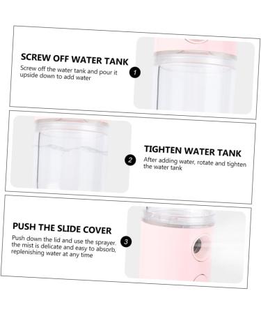 Balacoo 1pc Portable Humidifier Mini Humidifier Handy Mist Sprayer Facial Steamer Pocket Fan Student 14.5X4CM Pink - Buy Online on GoSupps.com
