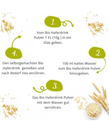 Organic Oat Drink Powder 250g - Gluten-Free No Added Sugar Organic Quality - Makes 2.5 Liters - Buy Online on GoSupps.com