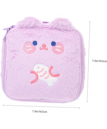 4-Pack Plush Storage Bags | Multifunctional Coin & Menstrual Bags | Portable Animal-Themed On-the-Go Organizers for Women - Buy Online on GoSupps.com