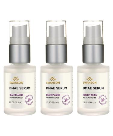 Swanson Dmae Serum 1 fl Ounce (29.6 ml) Serum (3 Pack)