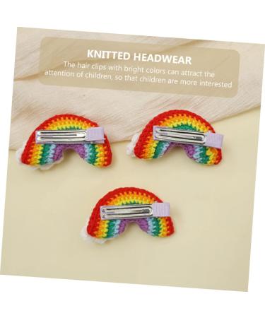 minkissy 2 Pairs Rainbow Barrettes Girl Rainbow Hair Clips Wool Felt Rainbow Charm Hair Pin Cartoon Hair Clips Rainbow Earring Ornaments Girls Hair Clips Hair Bow Yarn Child Decorate Wild - Buy Online on GoSupps.com