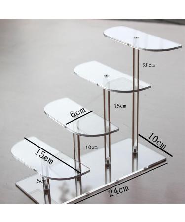 Transparent Multi-Layer Acrylic Display Stands for Cosmetics & Accessories - 4-Tier Hand Doll Presentation Stands - Buy Online on GoSupps.com