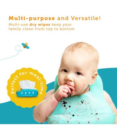 Whoopsie Wipes - 100% Pure Cotton Dry Baby Wipes - Use as Dry Wipes or Wet Wipes for Baby Sensitive Skin Unscented - Super Soft Strong & Absorbent (1 Pack) - Buy Online on GoSupps.com