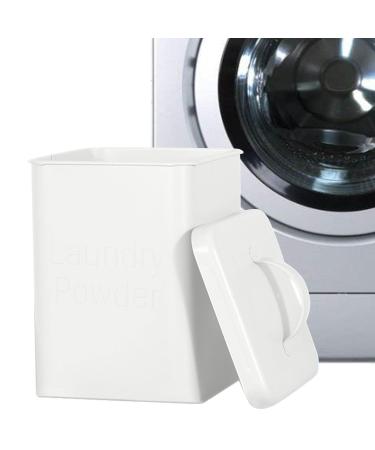 Washing Powder Can Detergent Box Metal Storage Box for Detergent Laundry Can with Lid Vintage Washing Powder Box Container for Room Decoration Storage One Size Beige