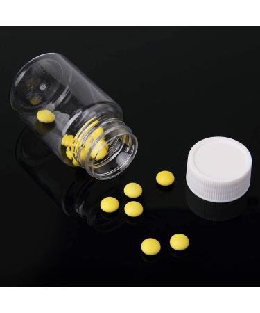 Lamoutor 80ML 18Pcs Clear Pill Bottle Plastic Medicine Reagent Chemical Containers with Caps - Empty for Liquid/Solid/Powder Medicine - Buy Online on GoSupps.com