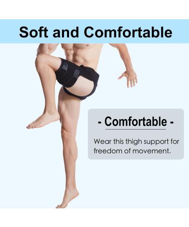 Gonosom Thigh Compression Bandage | Adjustable Support for Hip Groin Knee & Thigh Tendons - Men & Women - Buy Online on GoSupps.com