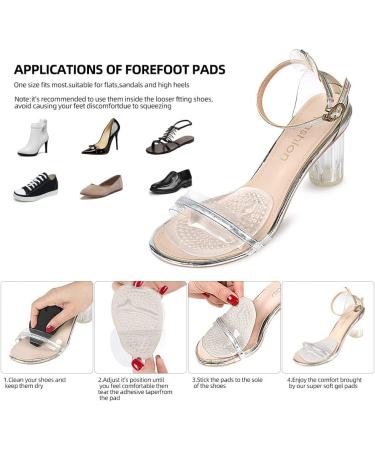 Premium Metatarsal Pads for Women | Silicone Ball of Foot Cushions for All-Day Pain Relief - Light Apricot & Transparent - Buy Online on GoSupps.com
