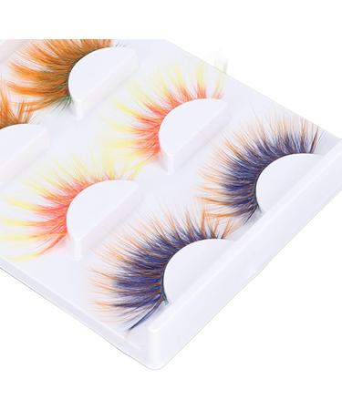 5 Pairs Colorful Eyelashes Set 6D Gradient Long Curled False Eye Lashes Soft Colored DIY Lash Extension Kit for Cosplay Stage Show - Buy Online on GoSupps.com