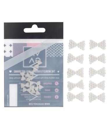 Set of 10 3D Pearl Bow Tie Nail Art Decorations - Cheeky Beads Gems - Buy Online on GoSupps.com