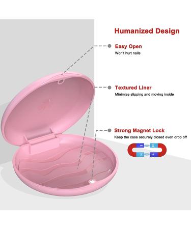 2 Aligner Cases with Removal Tools | Orthodontic Retainer Case for Invisalign & Mouth Guard | Strong Magnetic Closure | Pink & Purple - Buy Online on GoSupps.com