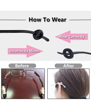 Jezomony Silicone Glasses Ironing Tips | Premium Anti-Slip Round Glasses Holder - 15 Pairs in 3 Colors for Sports Sunglasses & Reading Glasses - Buy Online on GoSupps.com