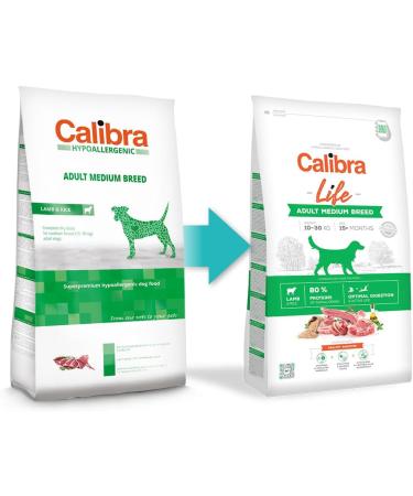CALIBRA Dog Life Adult Medium Breed Cordero 12KG - Buy Online on GoSupps.com