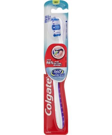 Colgate Toothbrush 360 Whole Mouth Clean Med Full Head - 1 Each Pack of 6
