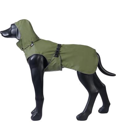 Rukka Pets STREAMY ECO Raincoat for Dogs - Dark Olive Green | Durable & Stylish Waterproof Pet Jacket - Buy Online on GoSupps.com