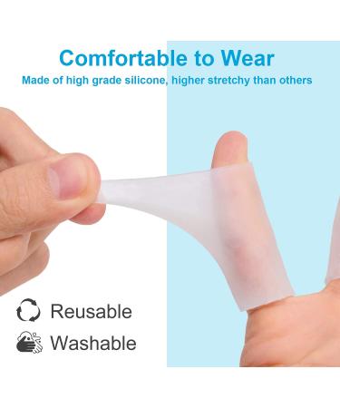 Sumifun Finger Sleeves - 8PCS Gel Thumb & Finger Tubes for Arthritis & Trigger Finger Pain - Silicone Protectors for Sports & Cracked Fingers (4 Pairs) - Buy Online on GoSupps.com