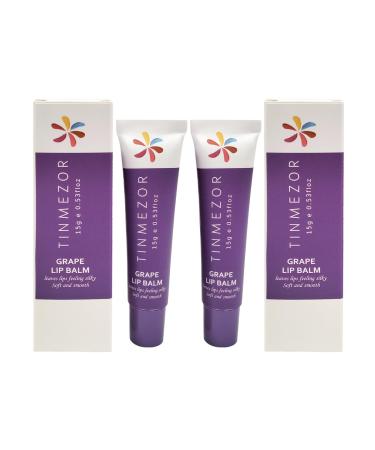 Hydrating Lip Balm - Hydrating Lip Glow & Plumper Gloss Chapped Lips with Vitamin E Aloe Vera Long-Lasting Hydration Formula Smooth and Silky Lips (2 pcs grape) 2grape