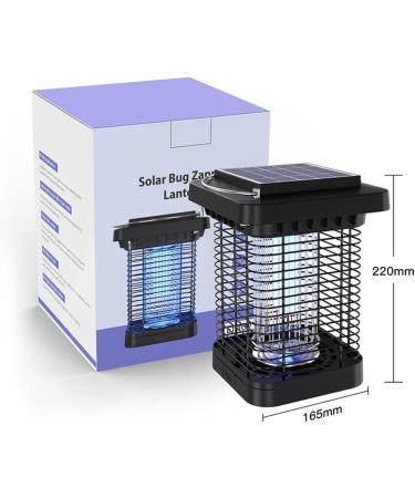SEFAX Solar Mosquito Killer Lamp for Indoor Outdoor IP65 Waterproof Electric Mosquito Killer UV Light Bulb Fly Trap Killer for Mosquito Moth Fruit Flies - Buy Online on GoSupps.com