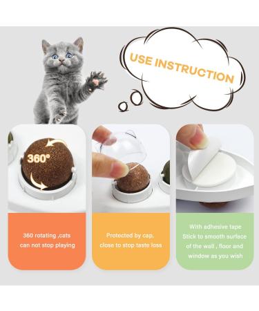 Snow Pet Magic Catnip Wall Balls - Interactive Indoor Treat Toys for Cats | Silvervine & Catnip Infused for Teeth Cleaning and Chew Fun - Buy Online on GoSupps.com