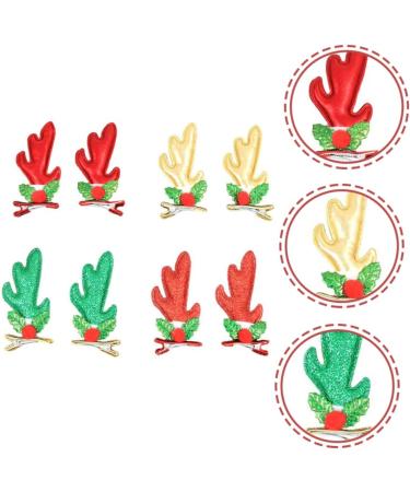 Beaupretty 8 Pairs Hair Jewels for Women Cute Hair Accessories Christmas Party Stocking Suffers Girl Hair Clips Kids Hair Accessories Hair Pin Miss Hairpin Gold Powder Cloth Three-dimensional - Buy Online on GoSupps.com