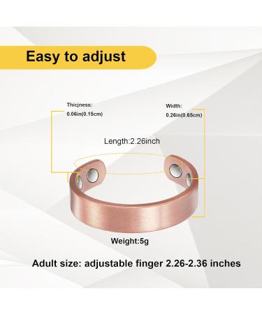 Shop 99% Pure Copper Adjustable Magnetic Rings for Women - Stylish Copper Jewelry Gifts - Buy Online on GoSupps.com