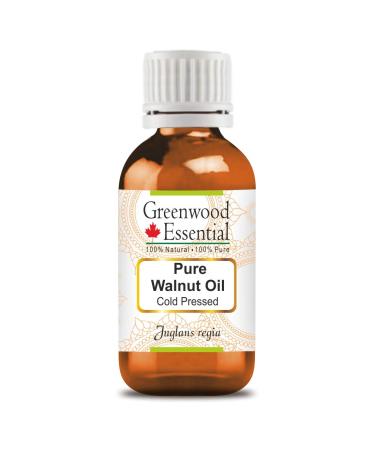 Greenwood Essential Pure Walnut Oil (Juglans regia) 100% Natural Therapeutic Grade Cold Pressed for Personal Care 30ml (1.01 oz) 1.01 Fl Oz (Pack of 1)