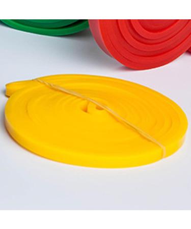 Buy Ergonomic Yellow Stretch Exercise Band - Resistance Bands for Fitness Strength Training & Pull Up Assistance - 81.9x0.2in - International Shipping Available - Buy Online on GoSupps.com