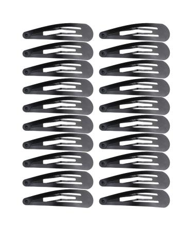 20 Pieces Black Girl Hair Barrettes Metal Hair Clips Accessories Snap BB Hair Clips Metal Hair Clips for Women Girls Children